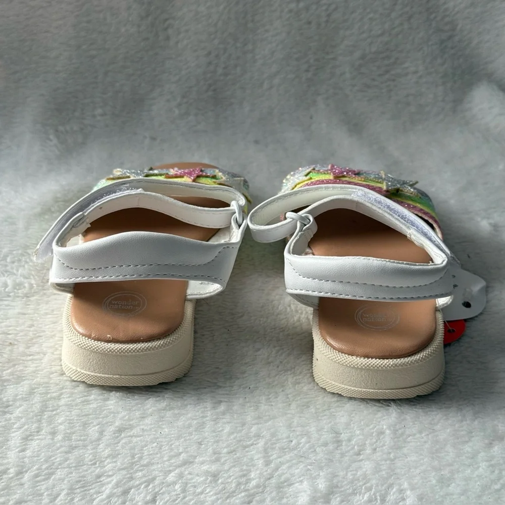 Wonder Nation Kids Rainbow Star Sandals Girls Size‎ 5 New